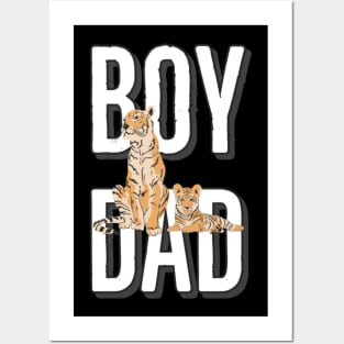 Boy dad tiger print Posters and Art